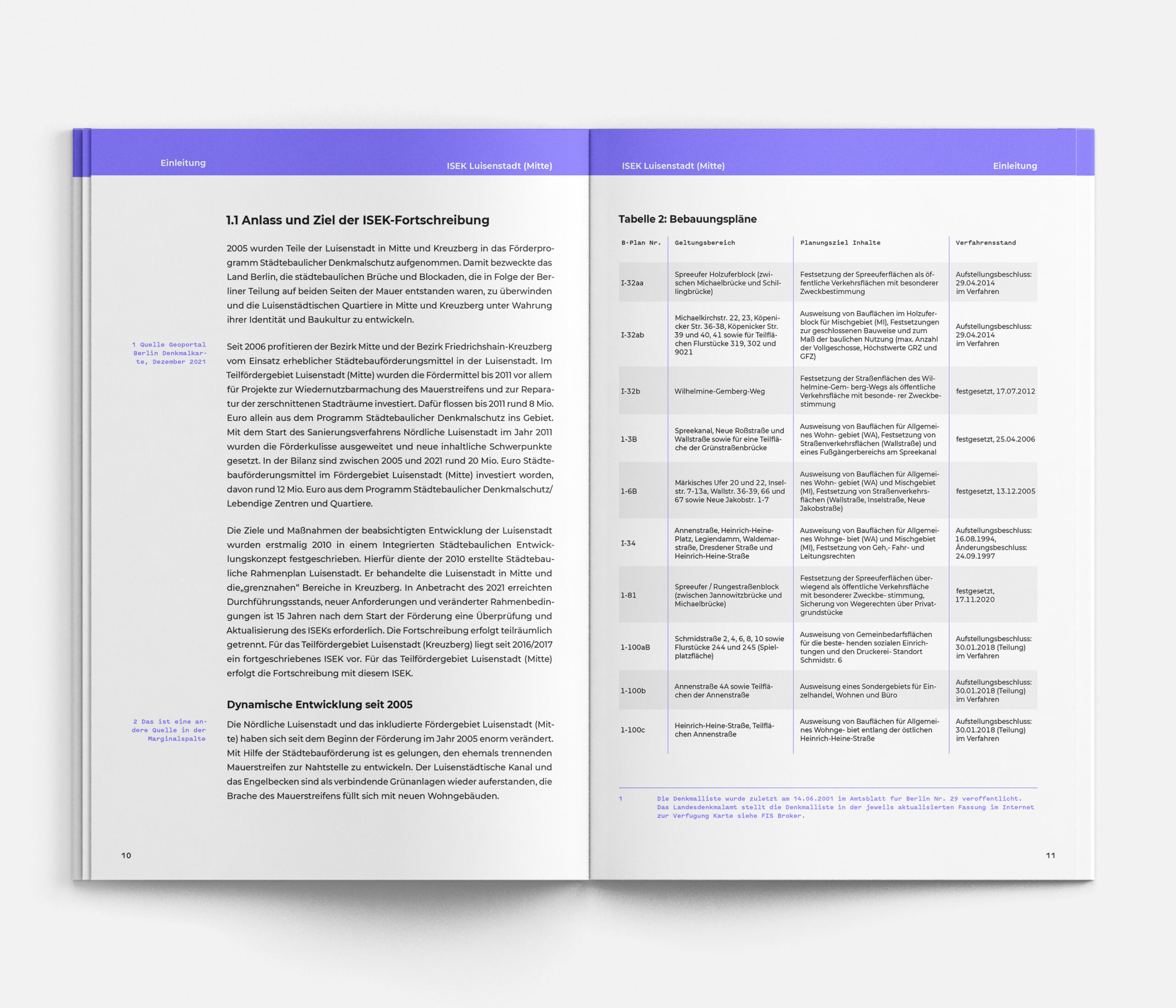 Mockup for an urban planning report from KoSP