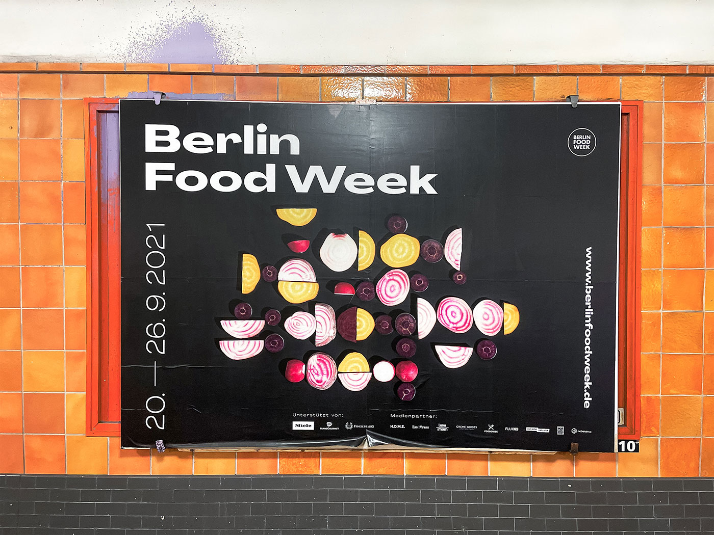 Berlin Food Week 2021 poster design by studio_upstruct