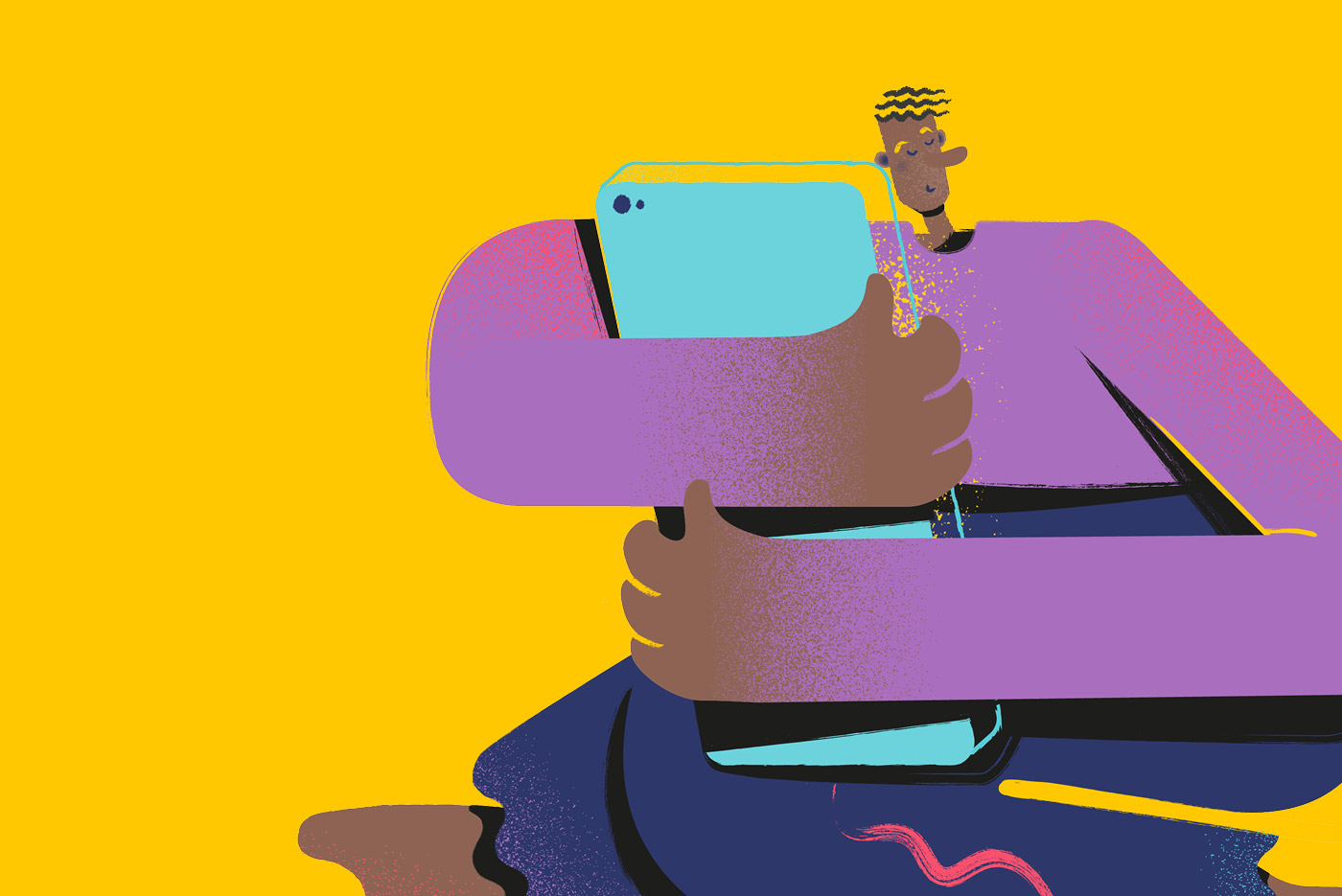 Matchmade Illustrations – Guy with phone – by studio_upstruct