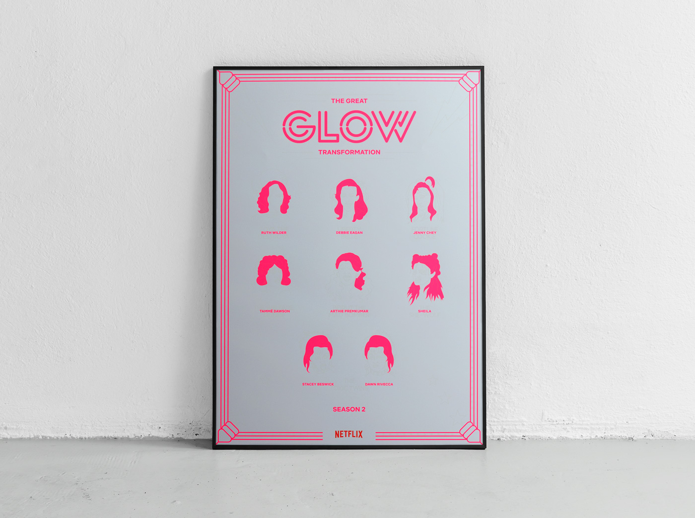 Netflix GLOW - poster design by upstruct