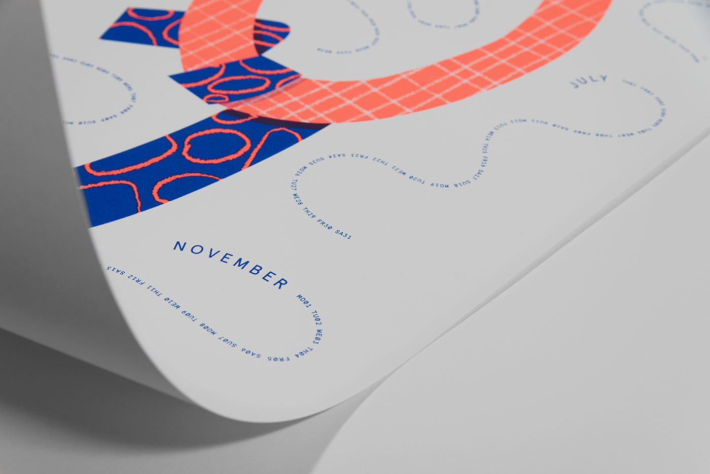 upstruct screen print calendar 2021 - detail