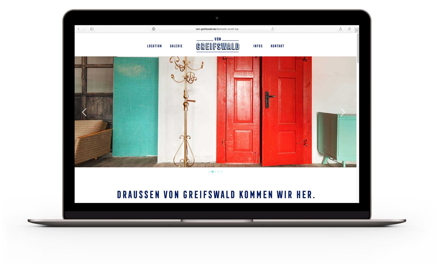 von Greifswald – Event Location Berlin - Web Design by upstruct